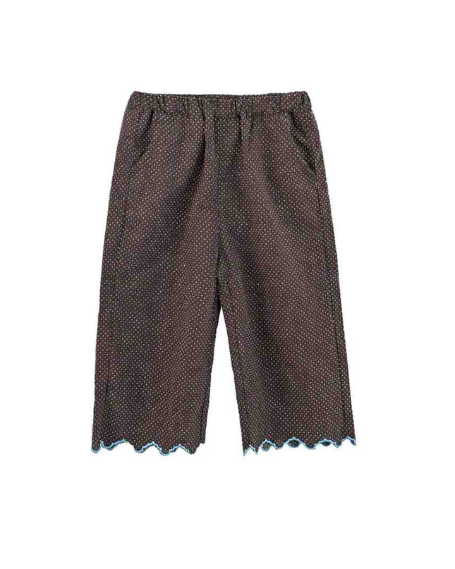 kids atelier sweet cactus Dark Brown Polka Dot Scallop Set