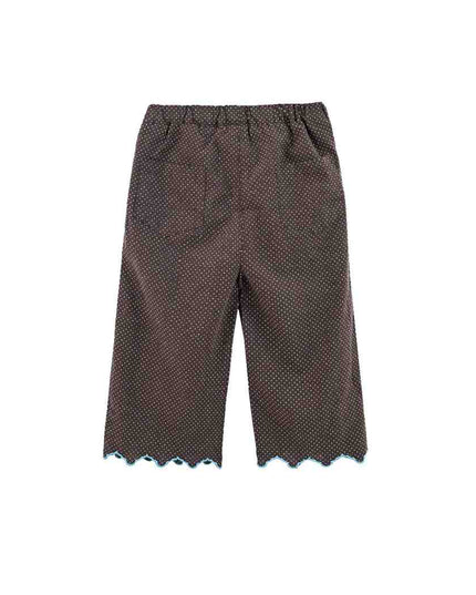 kids atelier sweet cactus Dark Brown Polka Dot Scallop Set