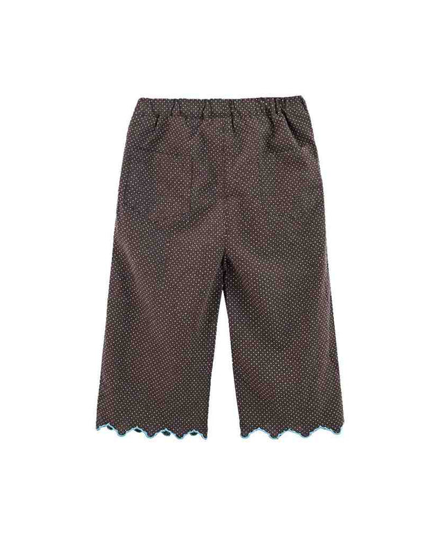 kids atelier sweet cactus Dark Brown Polka Dot Scallop Set