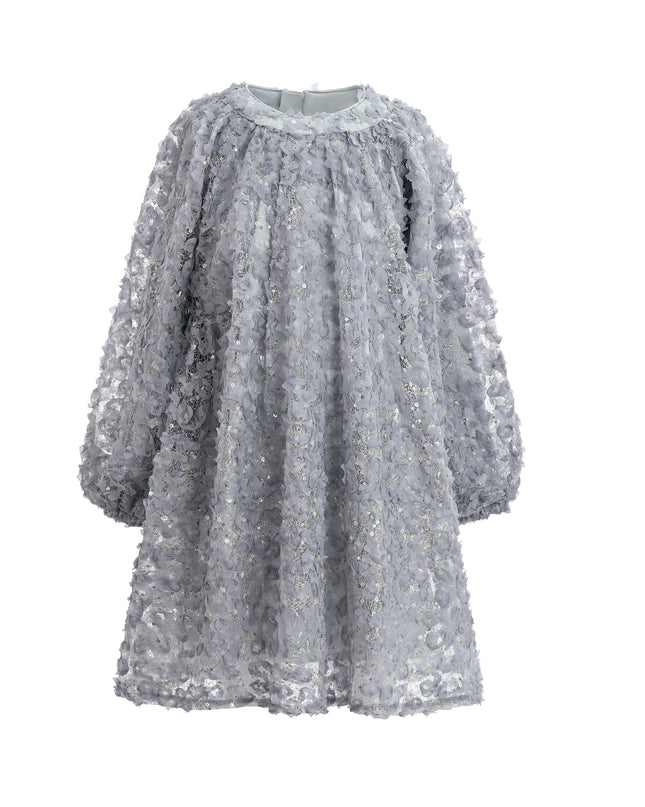 kids atelier sweet cactus Light Blue Sheer Floral Dress