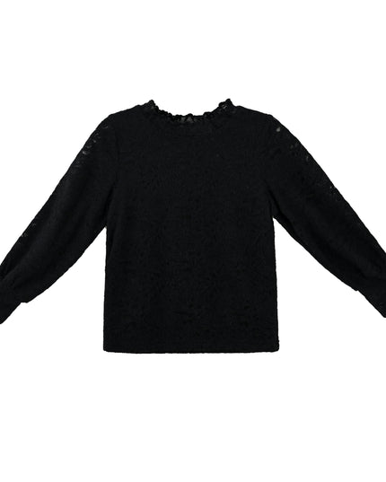 kids atelier sweet cactus Black Knit Top with Tulle Skirt
