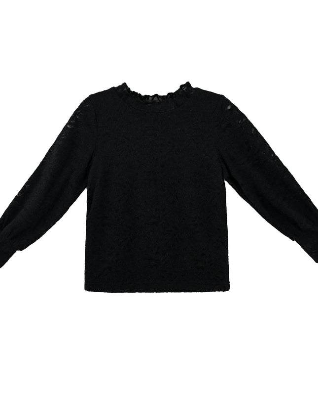 kids atelier sweet cactus Black Knit Top with Tulle Skirt