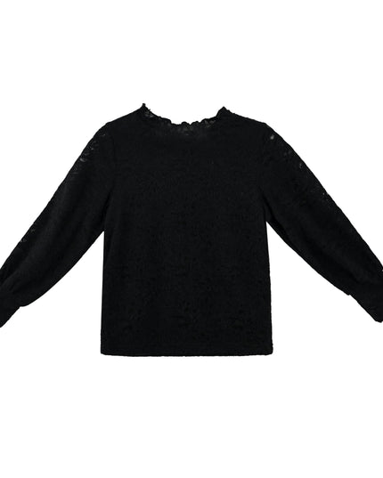 kids atelier sweet cactus Black Knit Top with Tulle Skirt