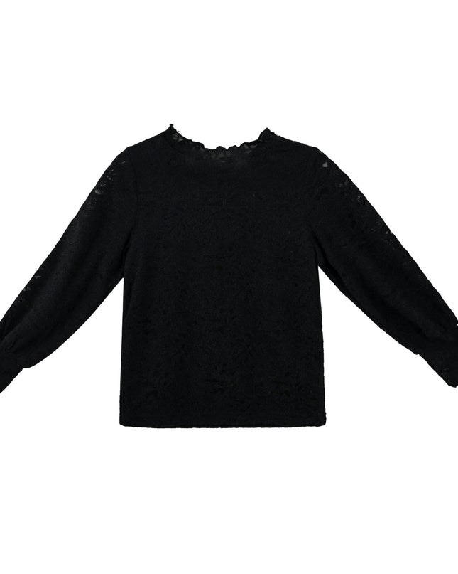 kids atelier sweet cactus Black Knit Top with Tulle Skirt