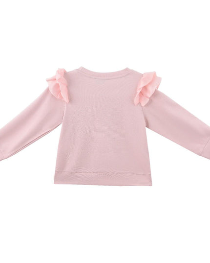kids atelier sweet cactus Pastel Pink Ruffle-Shoulder Set