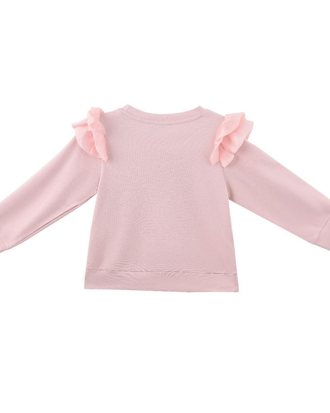 kids atelier sweet cactus Pastel Pink Ruffle-Shoulder Set