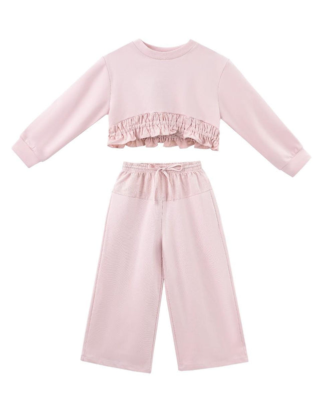 kids atelier sweet cactus Pink Ruffle Co-Ord Sets