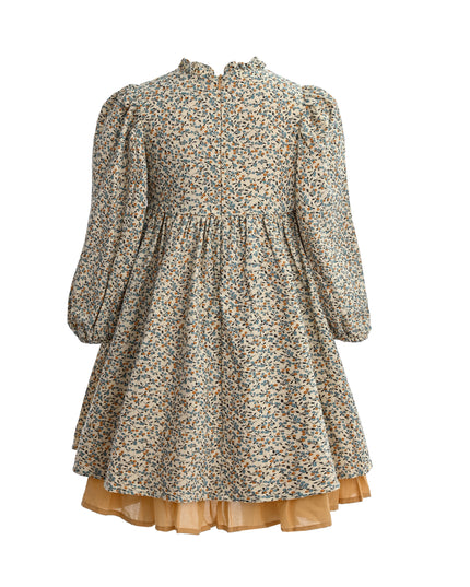 kids atelier sweet cactus Green Floral Layered Dress