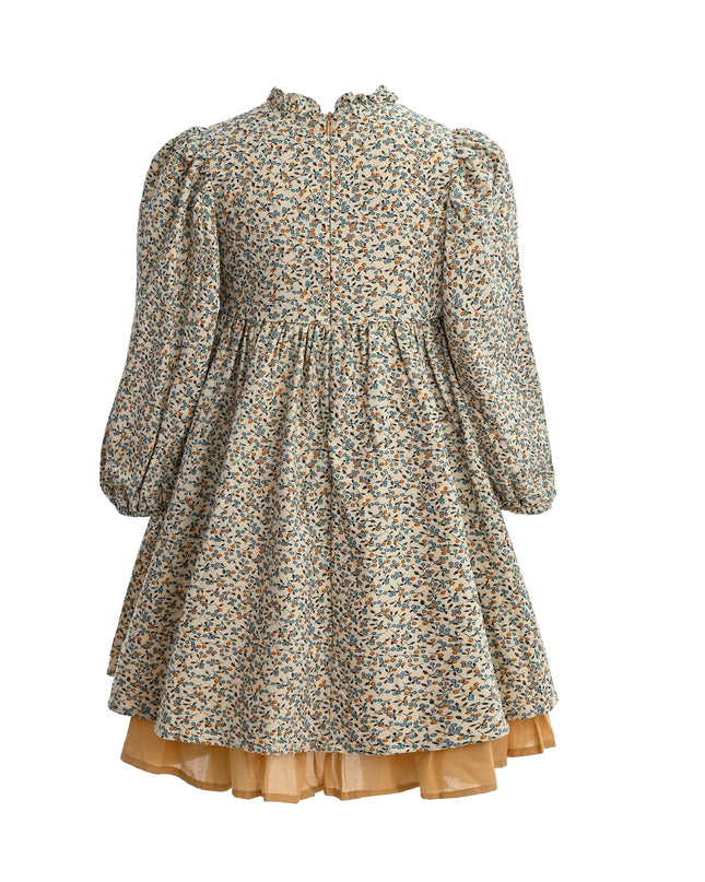 kids atelier sweet cactus Green Floral Layered Dress