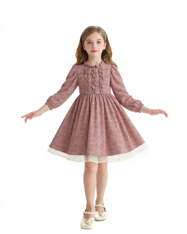 kids atelier sweet cactus Pink Floral Layered Dress