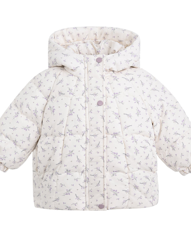 kids atelier Sweet cactus Cream Floral Hooded Jacket
