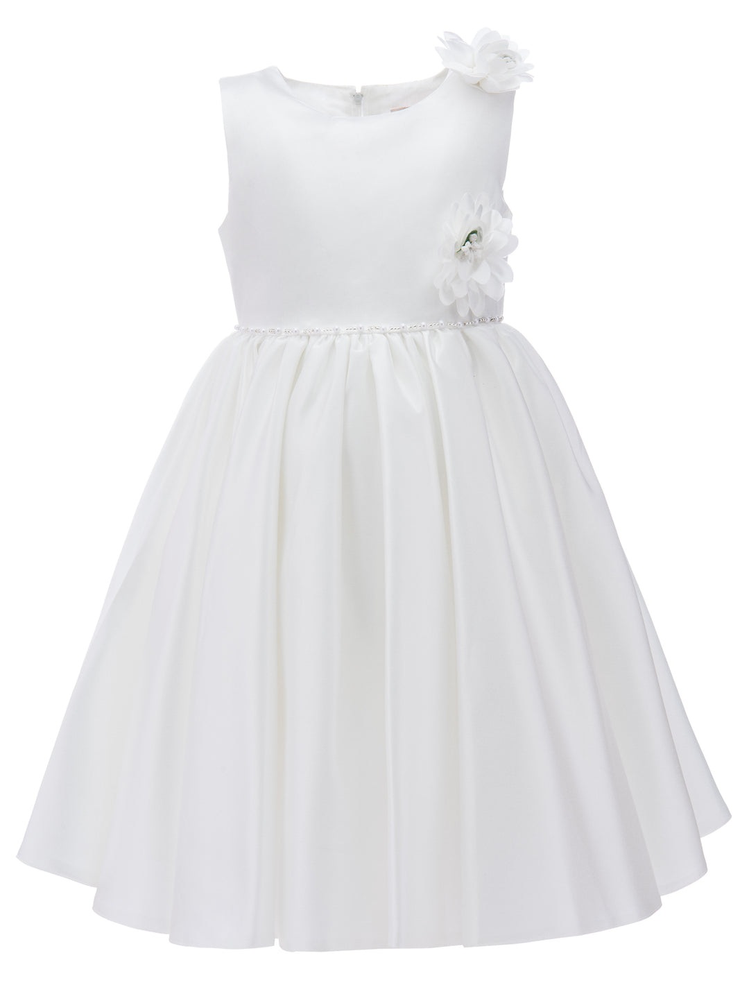 White Denali Satin Dress