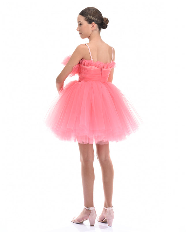 Pink Ruffle Scalleta Dress