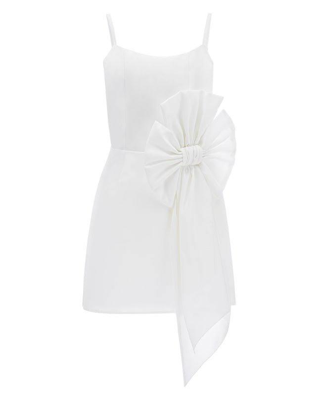 White Bow Livonia Dress