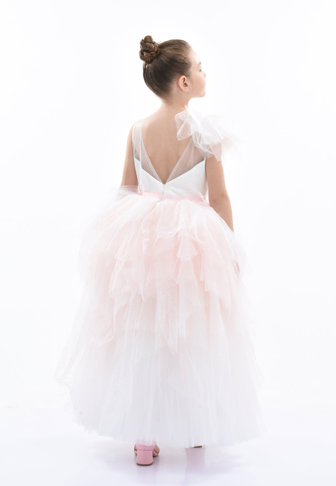 Pink Baylor Tulle Gown