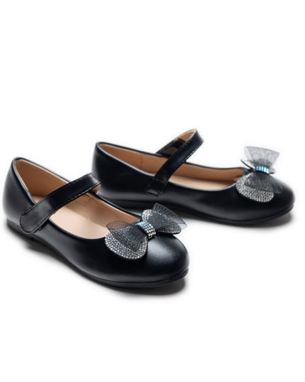 Black Lydia Bow Flats