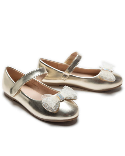 Gold Lydia Bow Flats