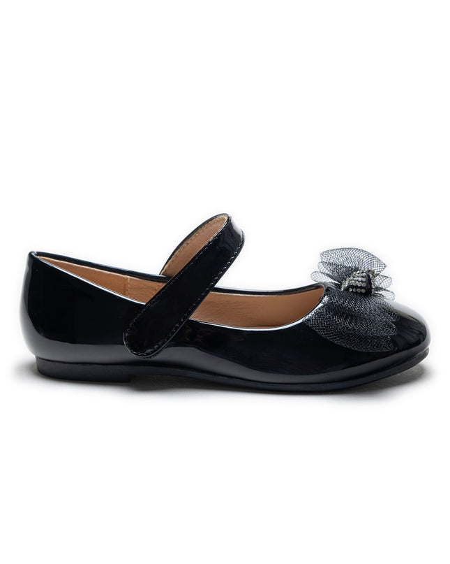 Black Lucille Bow Flats