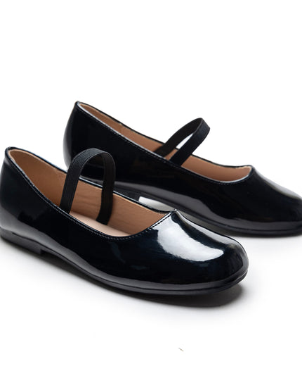 Black Satin Colette Flats