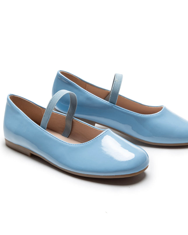 Baby Blue Satin Colette Flats
