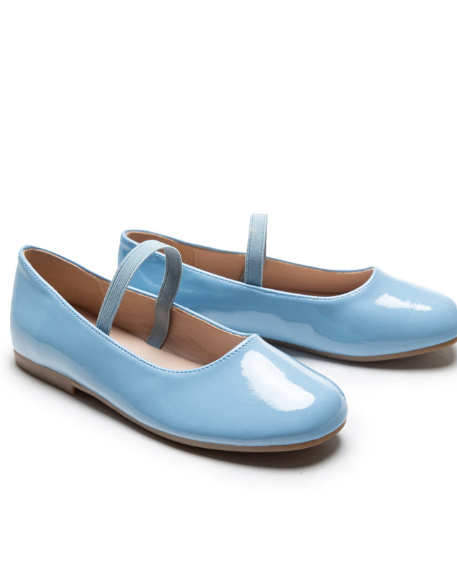 Baby Blue Satin Colette Flats