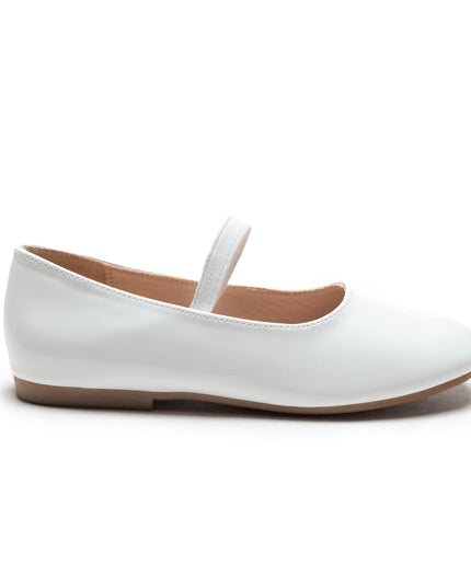 White Satin Colette Flats
