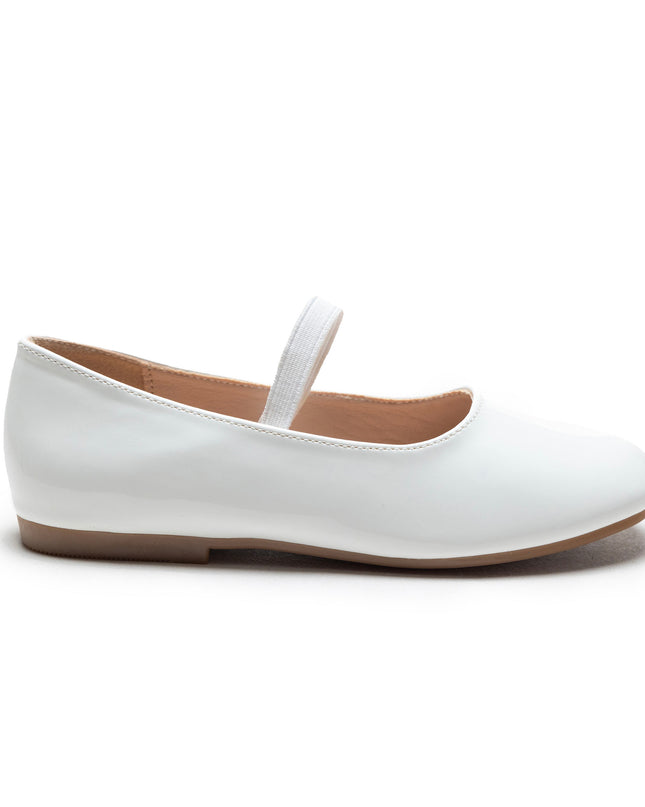 White Satin Colette Flats