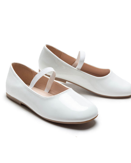 White Satin Colette Flats