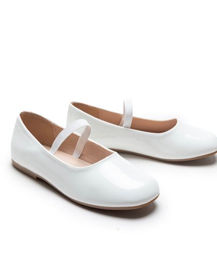 White Satin Colette Flats