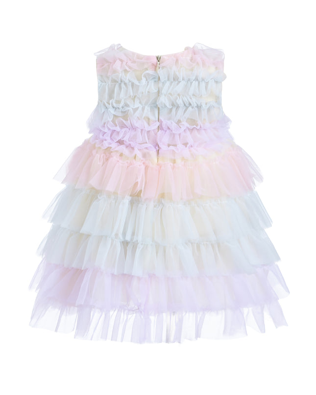 Purple Ruffle Layered Tulle Dress