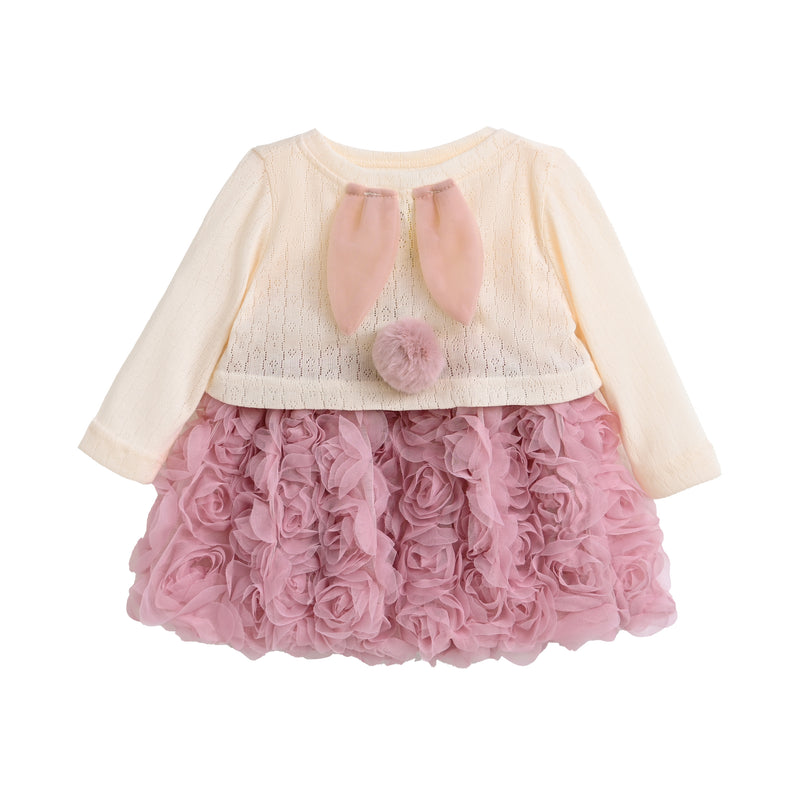 Ivory Rose Rabbit Cardigan Dress