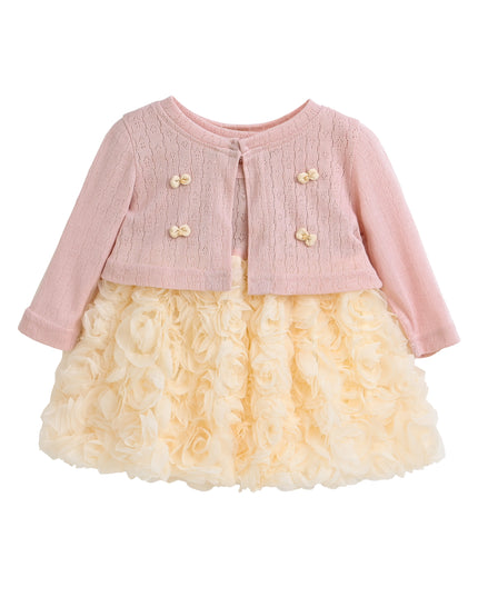 Pink Rose Rabbit Cardigan Dress