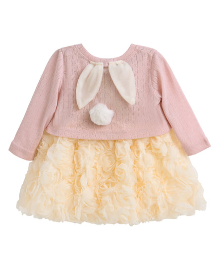 Pink Rose Rabbit Cardigan Dress