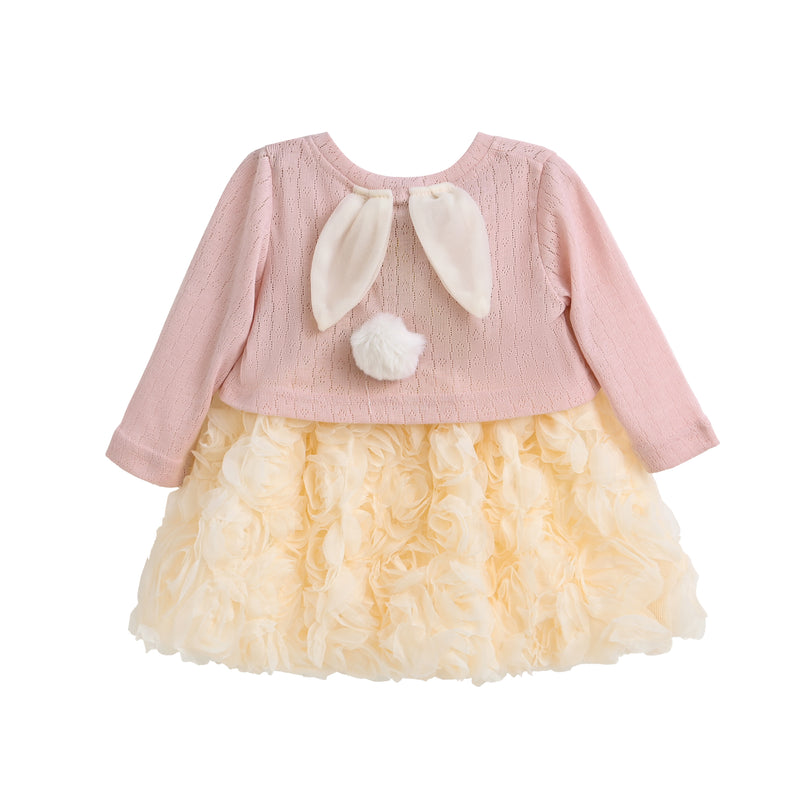 Pink Rose Rabbit Cardigan Dress