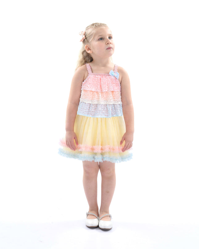 Salmon Sunset Layered Dress Set