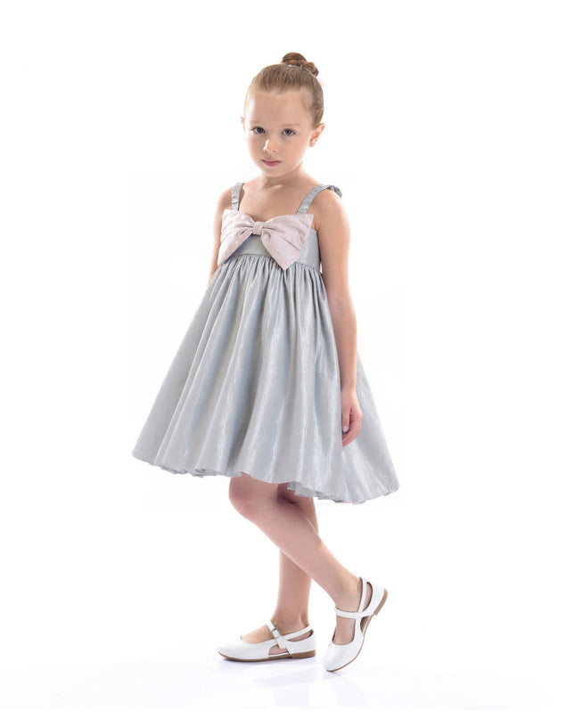 Silver Shining Satin Dress