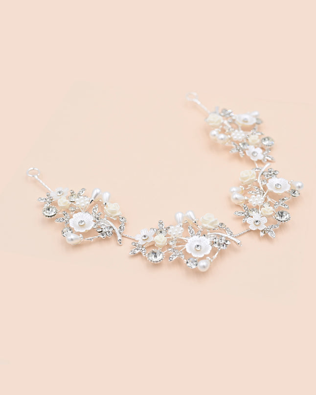 Crystal Glimmering Flower Hair Vine