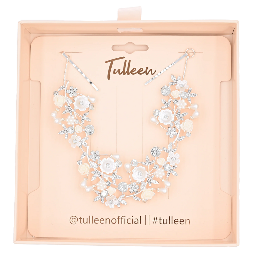 Crystal Glimmering Flower Hair Vine