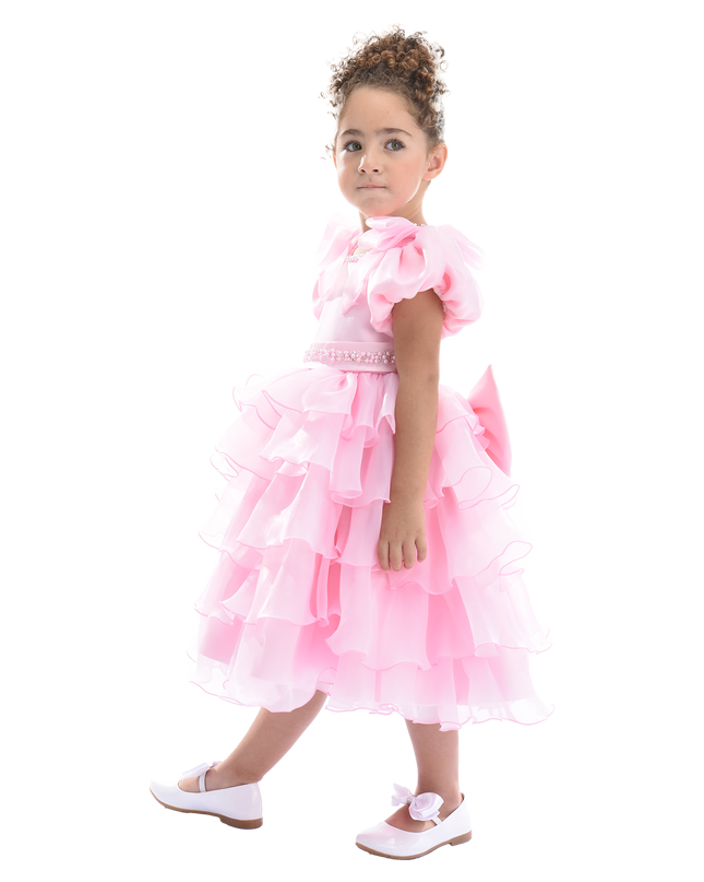 Pink Bonaventura Ruffle Dress