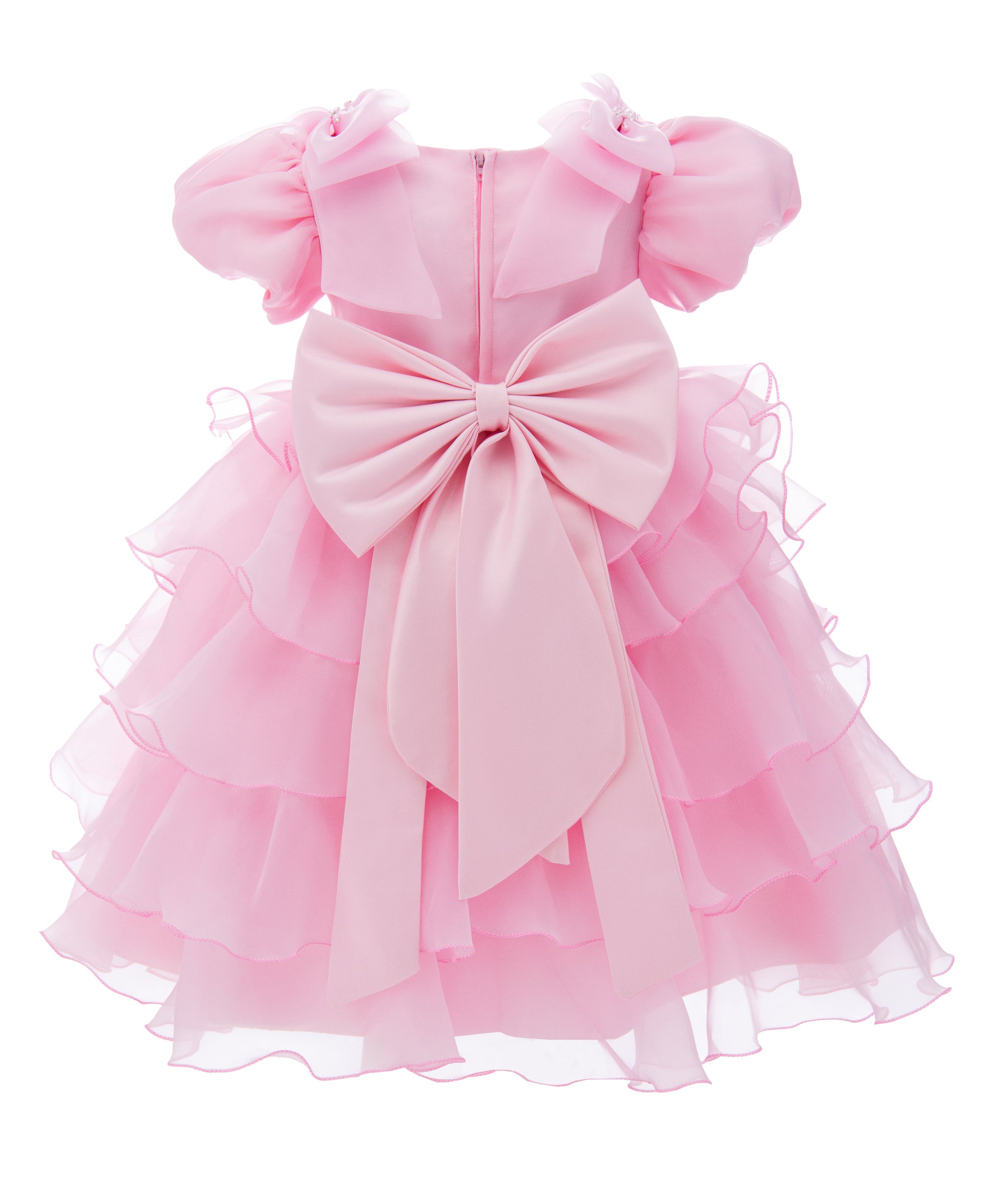 Tulleen Pink Bonaventura Ruffle Dress Tulleen Pink Bonaventura Ruffle Dress