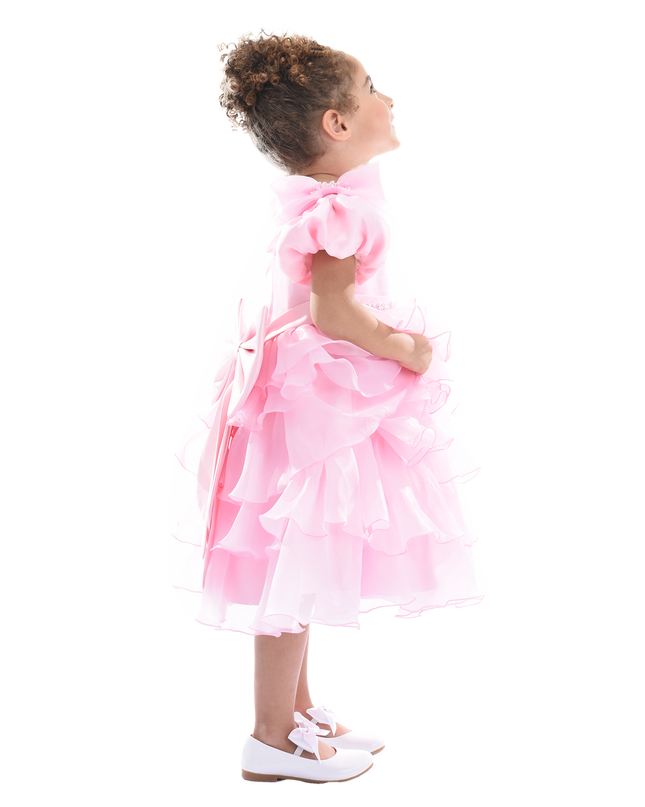 Pink Bonaventura Ruffle Dress