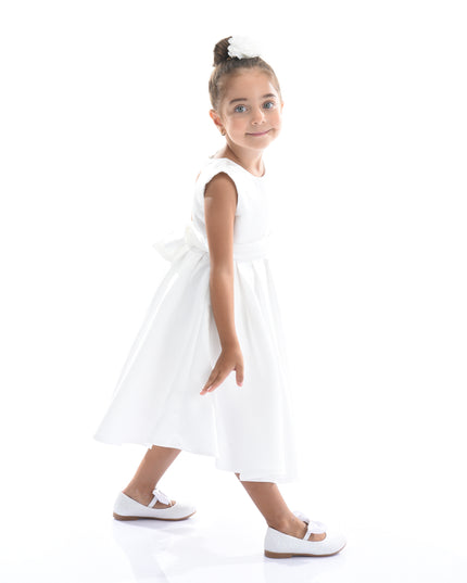 White Adeline Satin Dress