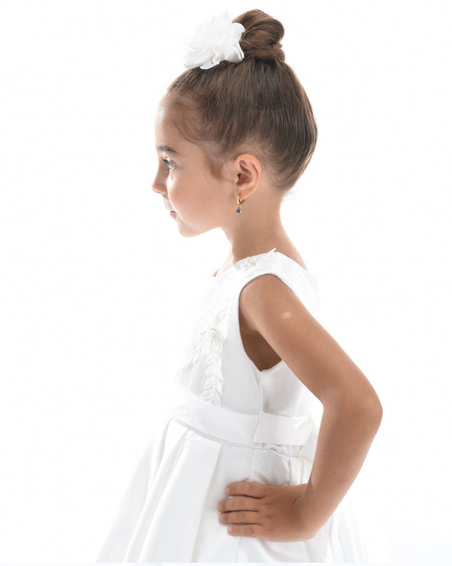 White Adeline Satin Dress