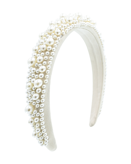 Multicolored Royal Pearl Tiara Headband