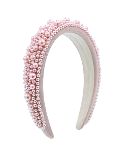 Multicolored Royal Pearl Tiara Headband