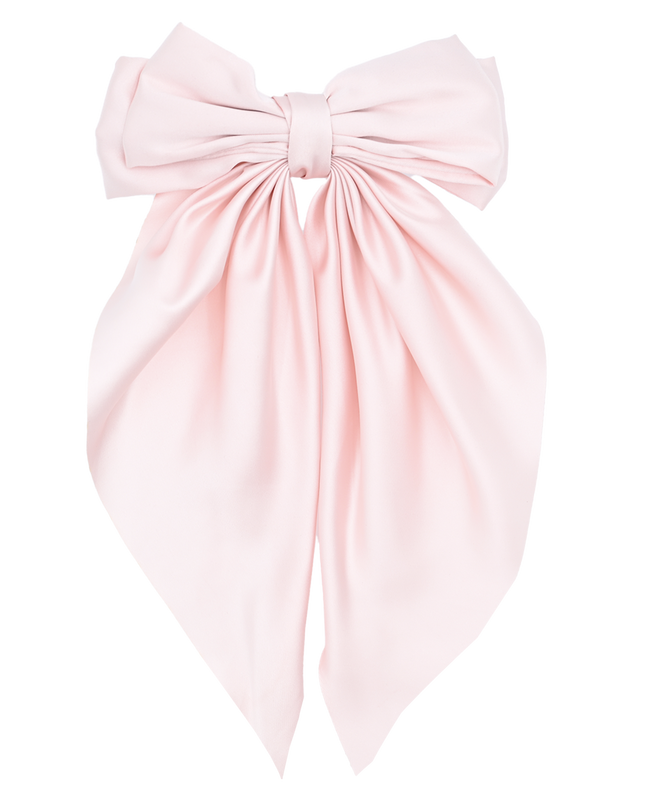 Tulleen-THC25002-Satin Ribbon Flowing Bow Hairclip