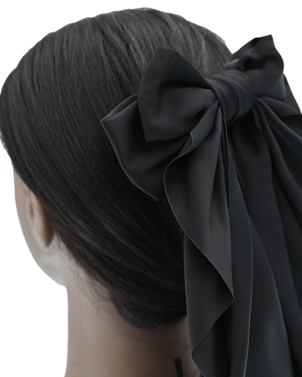 Tulleen-THC25002-Satin Ribbon Flowing Bow Hairclip