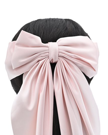 Tulleen-THC25002-Satin Ribbon Flowing Bow Hairclip