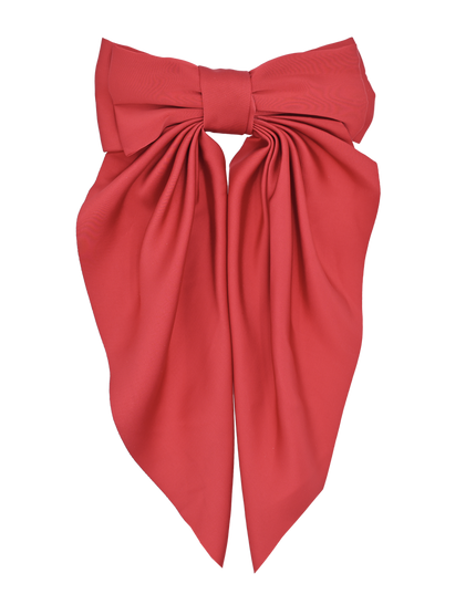 Tulleen-THC25002-Satin Ribbon Flowing Bow Hairclip