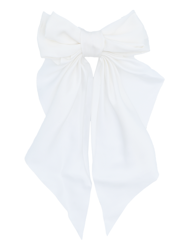 Tulleen-THC25002-Satin Ribbon Flowing Bow Hairclip